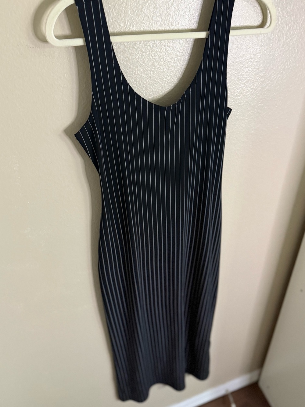 Vintage Joule Navy Pinstripe 90’s Maxi Tank Dress
